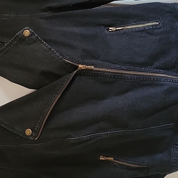 Jessica London Crop Denim Jacket - Picture 2 of 6